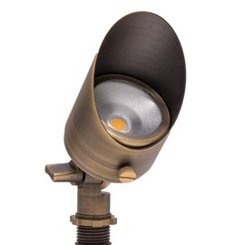 Lumen Logic 12V 6W Solid Brass (Bronze) LED Outdoor Spotlight 2700K Warm White 275 Lumens for Low Voltage Landscape Lighting of Yard, Lawn, Garden, Patio, Trees & House