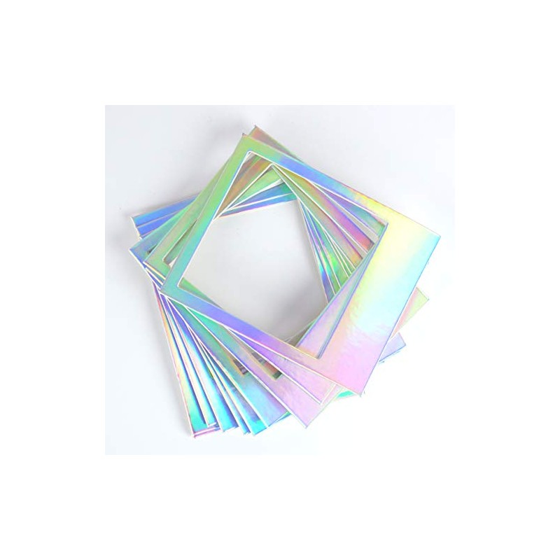 Dovecraft DCBS217 Essentials Iridescent Photo Frames-Polaroid Style-8x10cm-Pack of 10-for Card