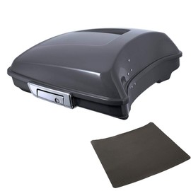 TCMT ABS Razor Gunship Gray Pack Trunk Fit For Harley Tour Pack Street Glide Special FLHXS Road Glide Street Glide FLHR Road King FLHR Road Glide Special FLTRXS 15-20