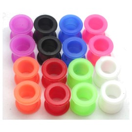 Zaya Body Jewelry 8 Pair 0g Assortment Mix of Ear Plugs Tapers Spirals Tunnels Acrylic Steel Organic Gauges Sizes 8g-5/8 (0g 8mm)