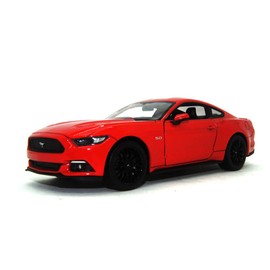 Welly Ford Mustang GT, rot 2015 Maßstab 1:24 - Metall / Kunststoff - Fertigmodell