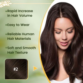 RUNATURE Brown Clip in Hair Extensions Human Hair Dark Brown Hair Extensions Clip in 14 Inch 120g Hair Extensions Clip Ins Thick Clip in Human Hair Extensions for Women Straight Remy Natural Hair 7pcs