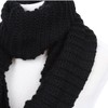 TrendsBlue Premium Solid Chunky Ribbed Knit Warm Infinity Loop Scarf,