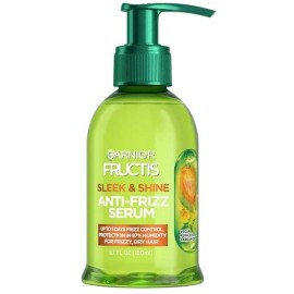 Garnier Fructis Sleek & Shine Anti-Frizz Serum for Frizzy, Dry Hair, Argan Oil,