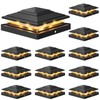 APONUO Fence Post Solar Lights,IP64 Waterproof 16 Bright LEDs Outdoor