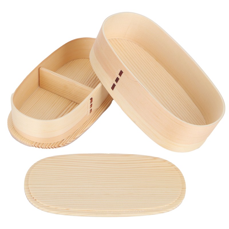 Lunch Box Set Japanese Style Wooden Food Storage Container for