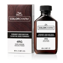 COLORCHARM Permanent Liquid Hair Color for Gray Coverage| 4RG Dark Auburn | 1.4 Fl Oz