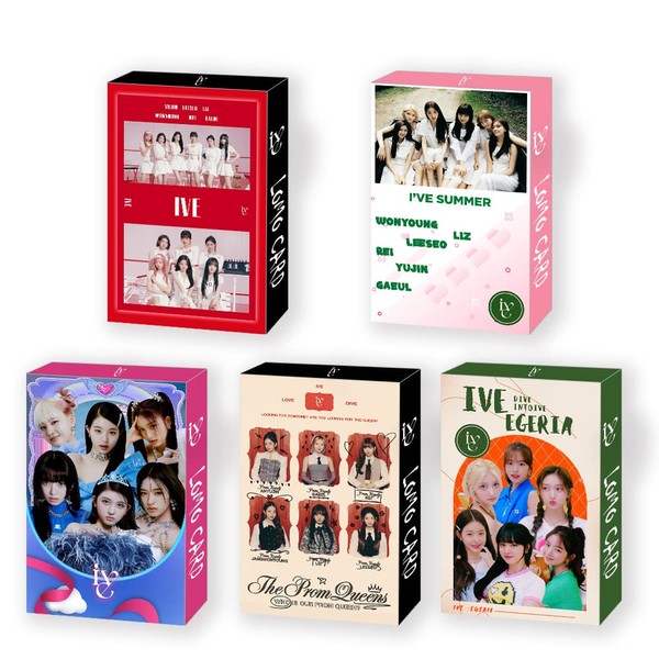 ZHENGGE 5 Pack/150 Pcs IVE Lomo Card Photocards Greeting Card