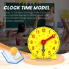 Mubuni 24-Hour Teaching Clock,Yellow Teaching Clock learn to time clock,Te/aching