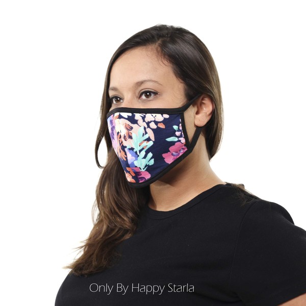 Cameleon Cover - MADE IN USA - Fashion Face Mask Covering Washable Cotton Double Layer - 3 PACK (Floral Collection)