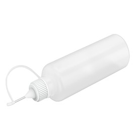 6 Pcs 4 Ounce Needle Tip Glue Bottle 120ml Plastic Dropper Bottles Multicolor Lid with 2 Pcs Mini Funnel for Small Gluing Projects, Paper Quilling DIY Craft, Acrylic Painting