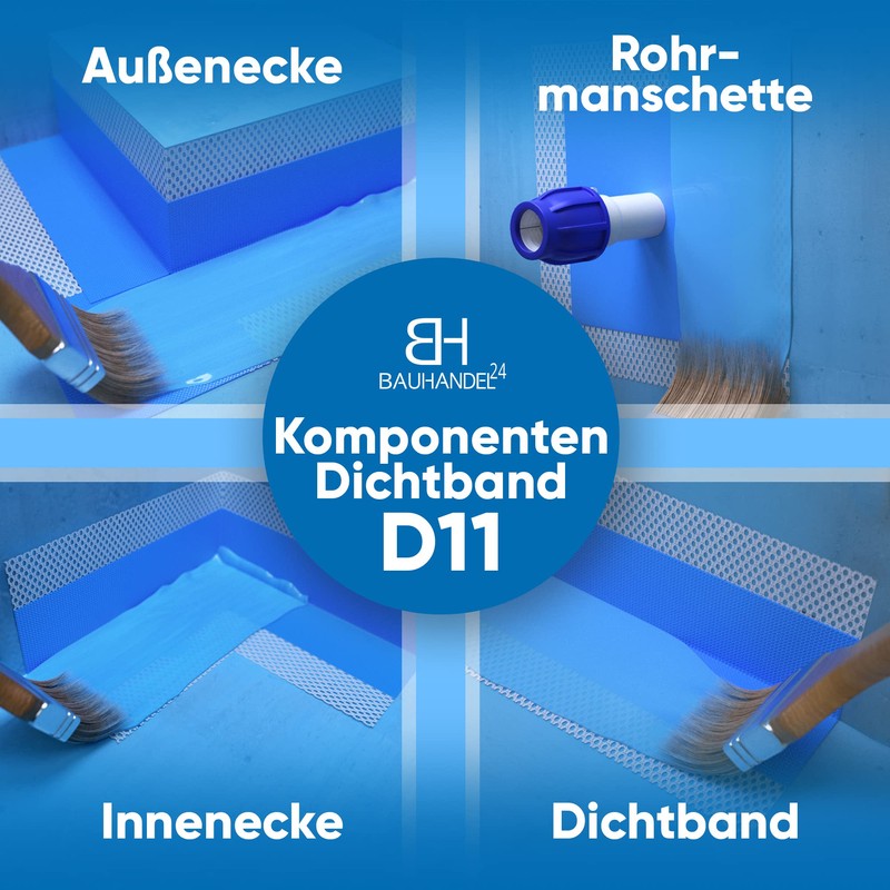 D11 Sealing tape, 10 mm - 50 Linear metres, blue,