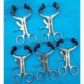 CYNAMED USA 10 O.R Grade Molt Mouth Gag Blue 3.5" Dental Surgical Instrument with Silicone