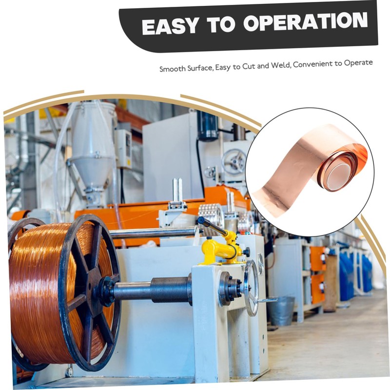 BUGUUYO 1roll Copper Foil Sheet Roll Thickness for Electrical Projects