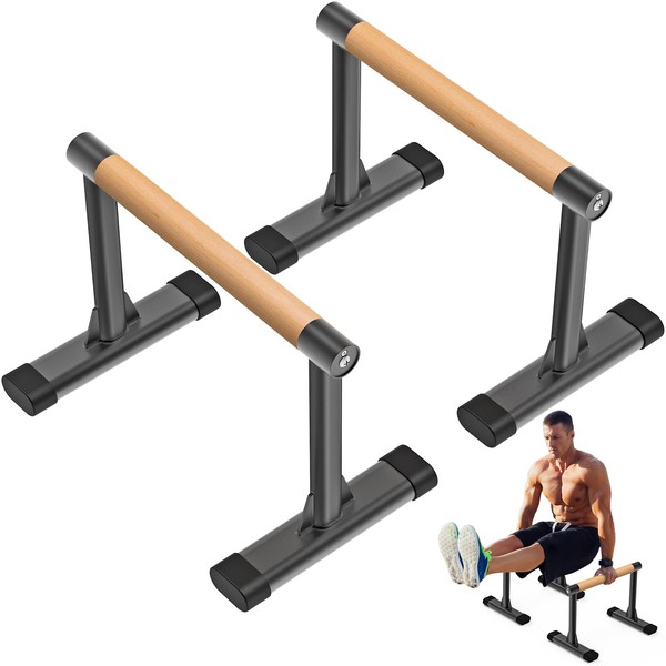 Kipika Parallettes Bars, Wooden Push Up Bars & Dip Bar
