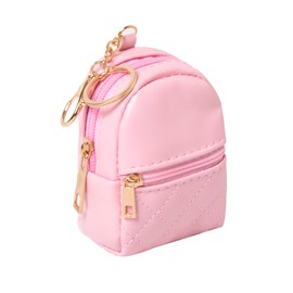 Grurun Mini Backpack Cute Cosmetic Bag for Women, Creative Cute Pendant Keychain Key-chains Keyrings PU Leather Makeup Bag Key Lipstick Card Holder Data Cable Organizer Zipper Pouch