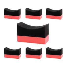 Adyoney 7pcs Red Tire Shine Applicator Sponges, Durable Foam Tire Applicator Pads, Reusable Tire Sponges, for Car Glass, Painted Steel & Porcelain