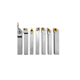 PAULIMOT 7 Piece Nickel Plated Turning Tool Set with Reversible Plates 8mm