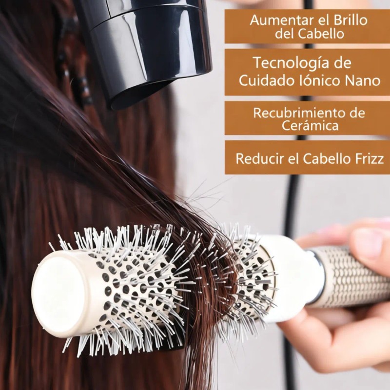 Set 4 Cepillo Cabello Ventilado Cermica Trmico Brushing