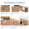 4 Sets Security Drawer Lock Furniture Lock Cylinder Zinc Alloy