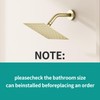 AULEEND Square Rain Shower Head, High Flow Stainless Steel,Work with