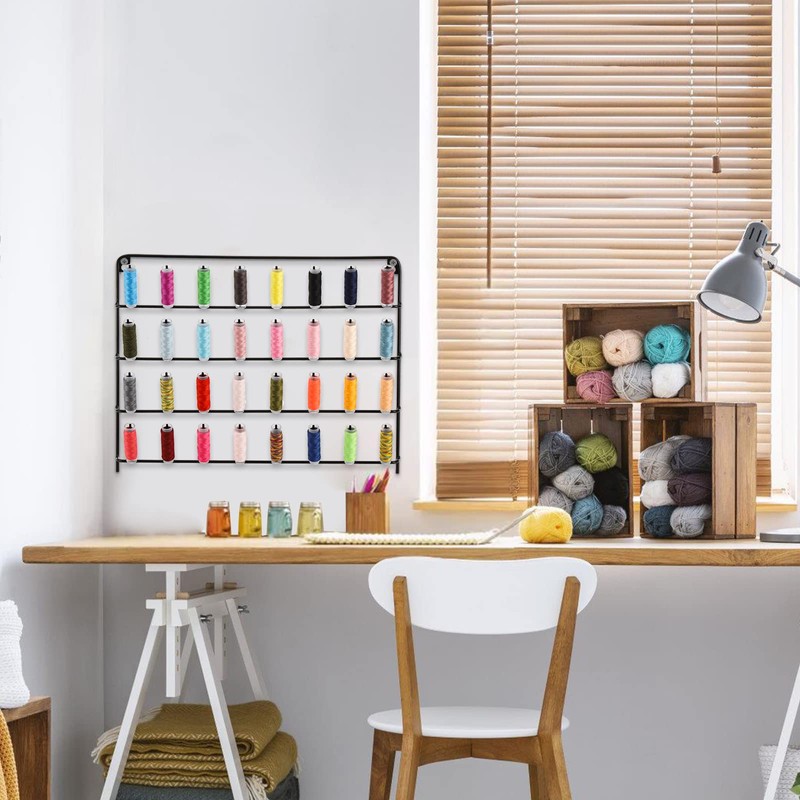 Tosnail 2 Pack 32 Spools Metal Thread Holder, Large Racks,