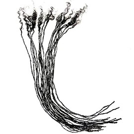 Locsanity Afro Kinky 100% Human Hair Handmade Micro Locs - 10" - .1cm Sisterlock Width Natural Undyed Black Dreadlocks, Crochet Hair Extensions (10", 10 Locs Per Bundle)