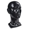 Si Fi PVC Mannequin Head Black Male Manikin Dummy Stand