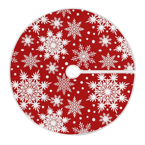 Christmas Tree Skirt Snowflake Large Xmas Tree Skirts Decoration 120
