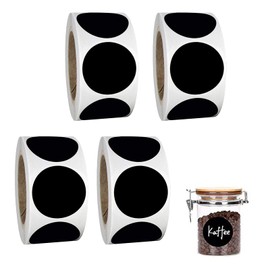 AWOCAN 600PCS Round Chalkboard Labels Reusable Storage Labels for Jars/Spice/Organize (Black)