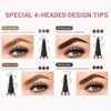 Microblading Eyebrow Pencil, 4-Tip 3d Eyebrow Pencil, Natural Eyebrow Definer,