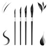 BRIOTA 4PCS Dagger Paint Brush Set, Long Liner for Watercolour