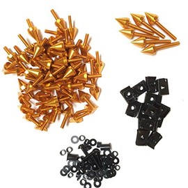 XKMT-Gold Spike Fairing windscreen Bolts kits Screws Compatible With Suzuki GSXR600 750 1000 Hayabusa [B00YWCH4L0]