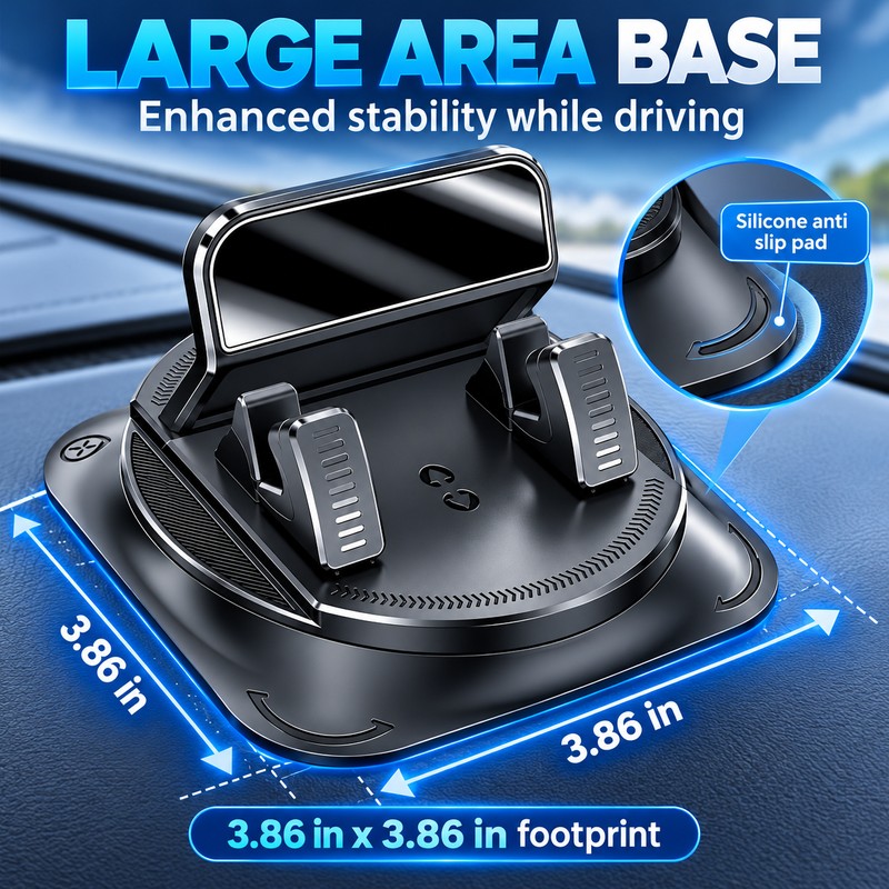 360° Rotating Car Phone Holder for GPS Navigation – Adjustable
