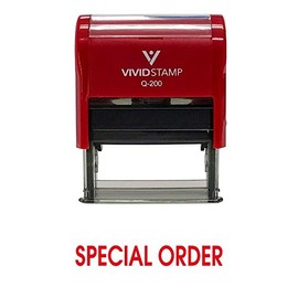 Special Order Self Inking Rubber Stamp (Red Ink) - Medium