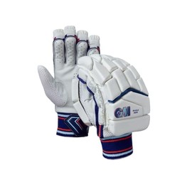 Gunn & Moore GM Cricket Batting Gloves | Mana 909 | Engineered Offset Finger Splits | Calf Leather Palm | Youths Left Handed | Approx Weight per Pair 350 g