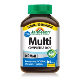 Jamieson Jamieson 100% Complete Multivitamin for Adult Men Value Size, with Siberian Ginseng, Selenium & Lycopene