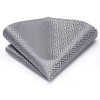 Hi-Tie Mens Tie Lapel Pin Set Pocket Square Cufflinks Woven