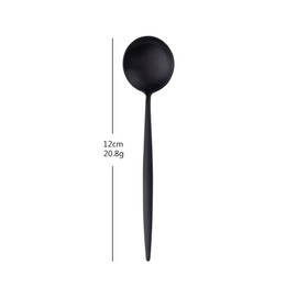 BISDARUN 4.7 Inches Espresso Spoons Stainless Steel Set of 10 Mini Teaspoons Set for Coffee Sugar Dessert Spoons Cappuccino Matte Black