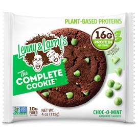 Lenny & Larry's The Complete Cookie, Choc-O-Mint, Soft Baked, 16g Plant Protein, Vegan, Non-GMO, 4 Ounce Cookie (Pack of 12)