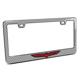 iPick Image Compatible with Jeep Trailhawk in 3D Silver Real 3K Carbon Fiber Finish ABS Plastic License Plate Frame
