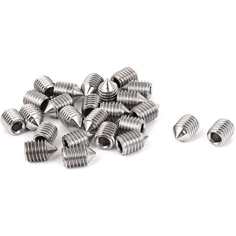 WIFUN Grub Screws (Mixed 80 Pack), A2 Cone Point Metric