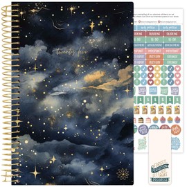 bloom daily planners 2025 Calendar Year Day Planner (January 2025 - December 2025) - 5.5” x 8.25” - Weekly/Monthly Agenda Organizer Book with Stickers & Bookmark - Midnight Sky