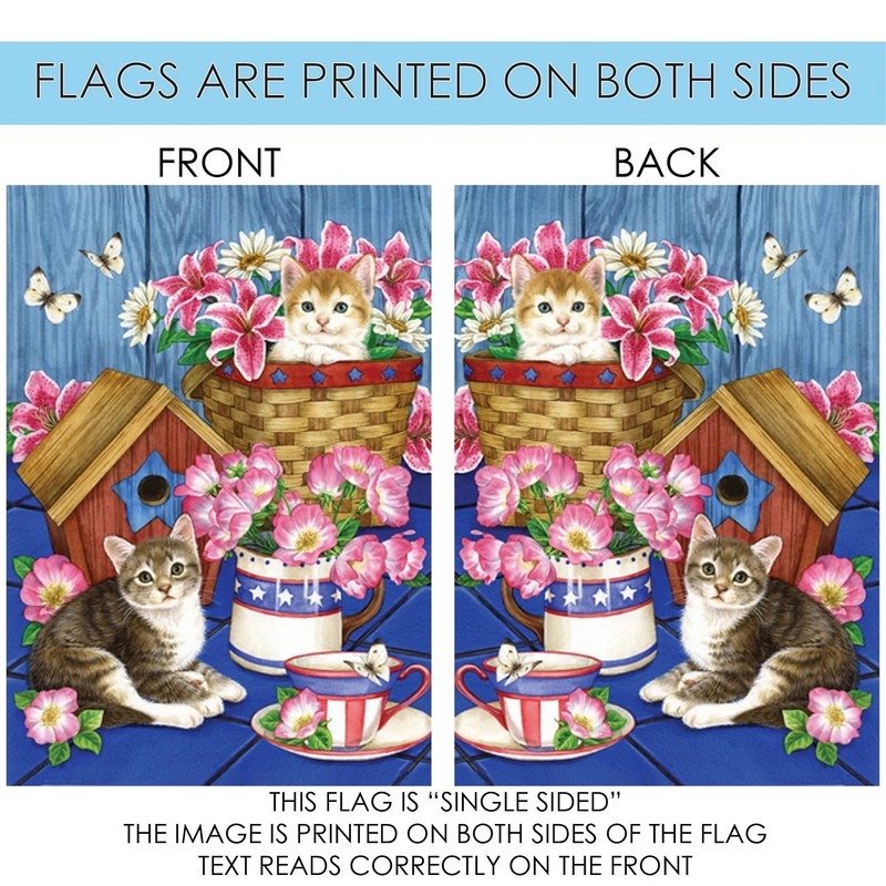 Toland Home Garden 111177 Patriotic Kitties 12.5 x 18 Inch