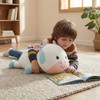 Kawaii Plush Cow Pillow – Soft Blue & White Stuffed