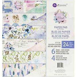 Prima Marketing 655350651428 Paper, Watercolor Floral, 6 Designs/4 Each