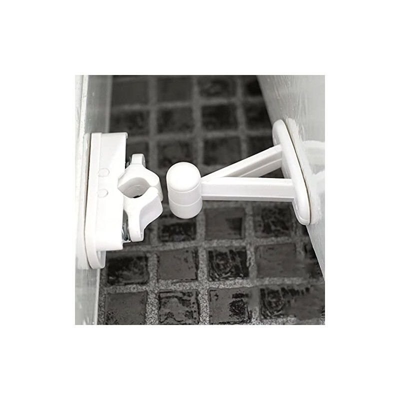 Quality Auto Spring White Door Holder Catch/Lock Fixings Included Bedroom/Bathroom/Living