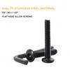 binifiMux 10pcs 1/4"-20 x 1-1/2" Black Rivet Countersunk Socket Cap