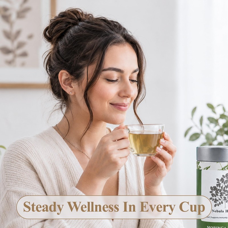 Moringa tea in 25 Biodegradable teabags in a premium tin
