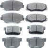 GuuYebe 8 PCS Brake Pads Front and Rear Kit, For